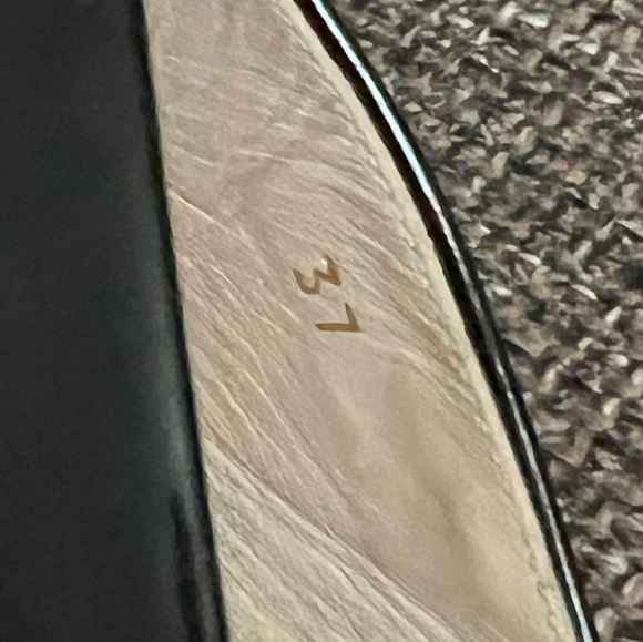 Prada Crosscross Wedge Sandals, Slide, Patent Black Nero, Size 37 - Picture 9 of 10